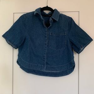 Cropped Jean Shirt
